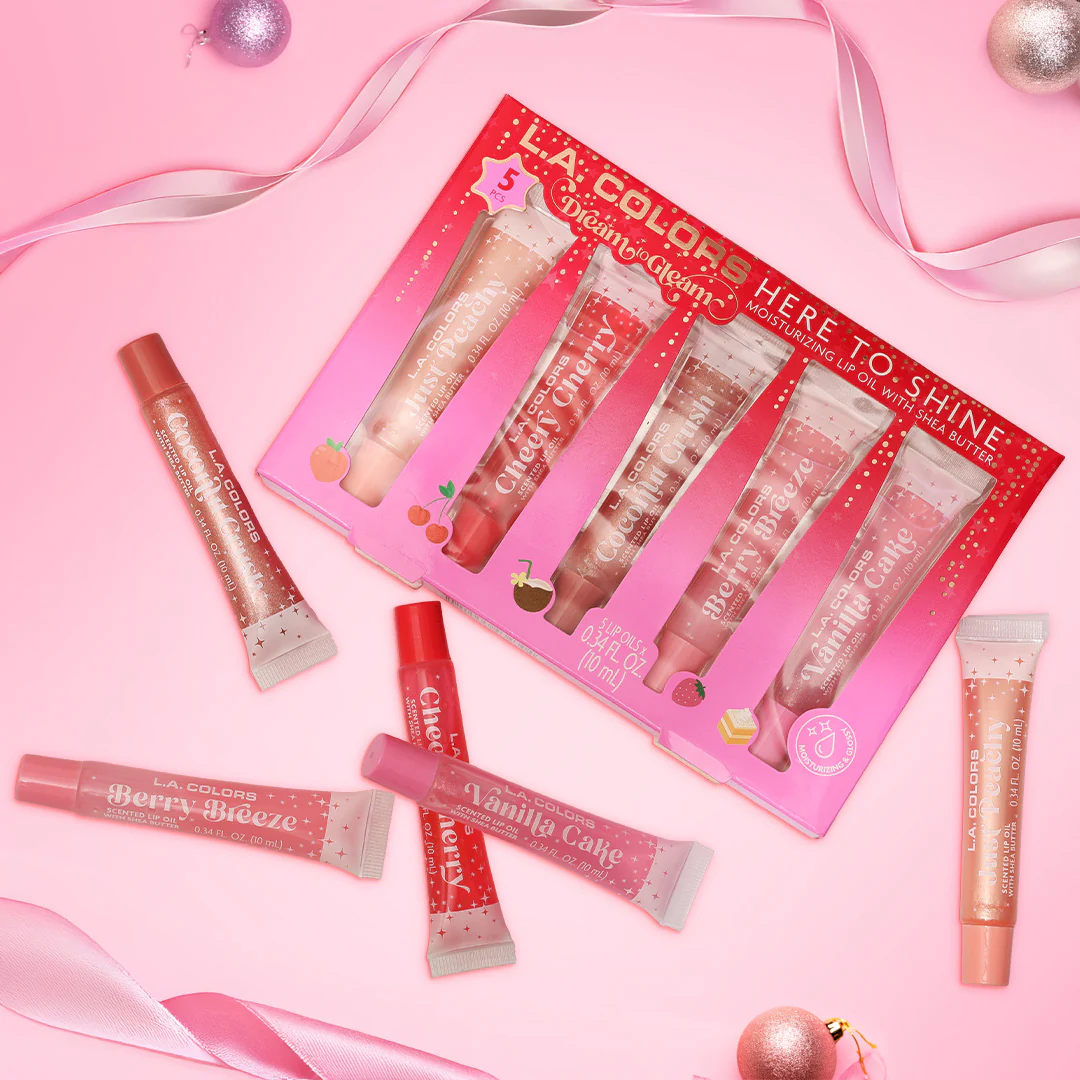 L.A. Colors 5 Pcs Here to Shine Lip Oil Set - Here to Shine - Image 8