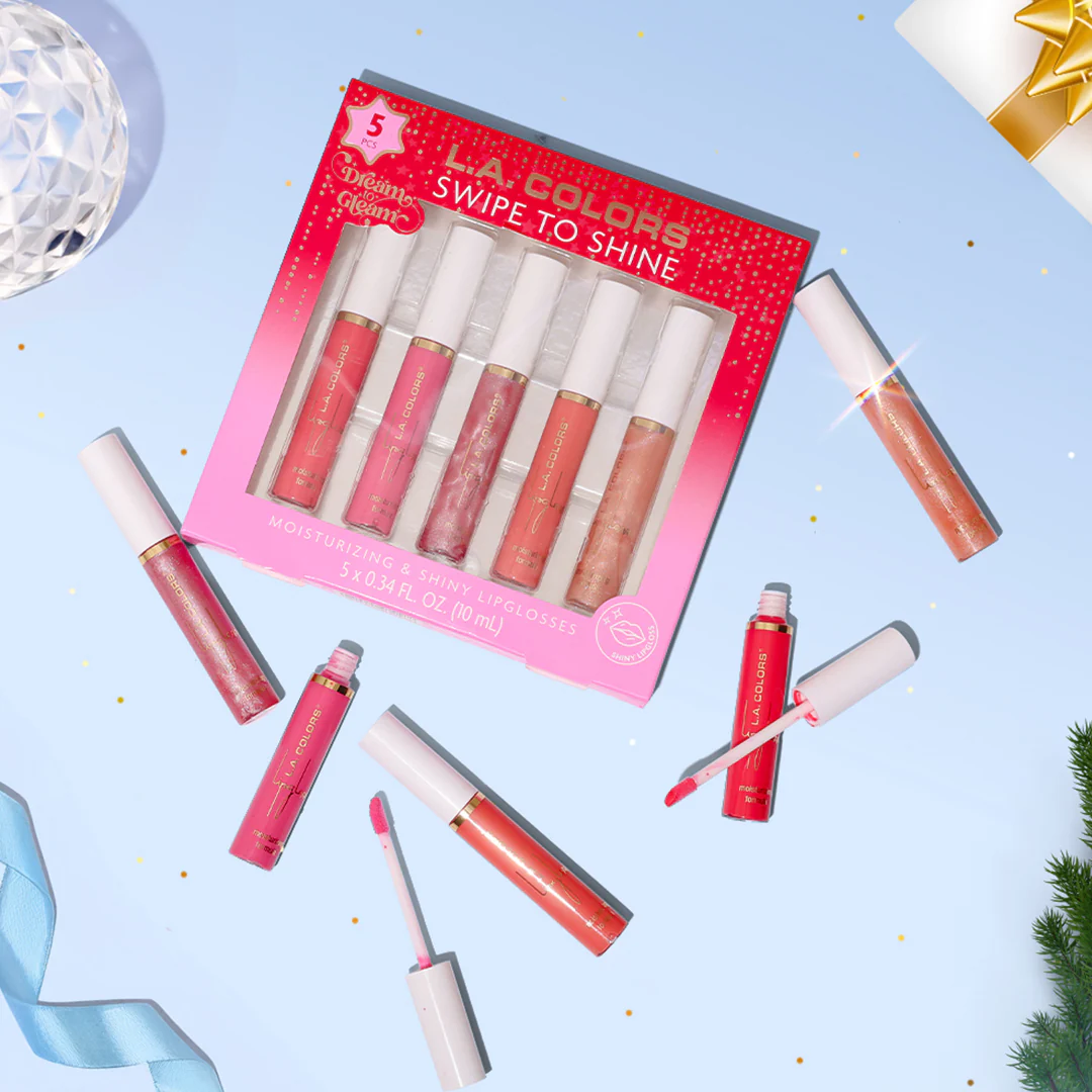 L.A. Colors 5 Pcs Moisturizing Lip glosses Set - Swipe to Shine - Image 4