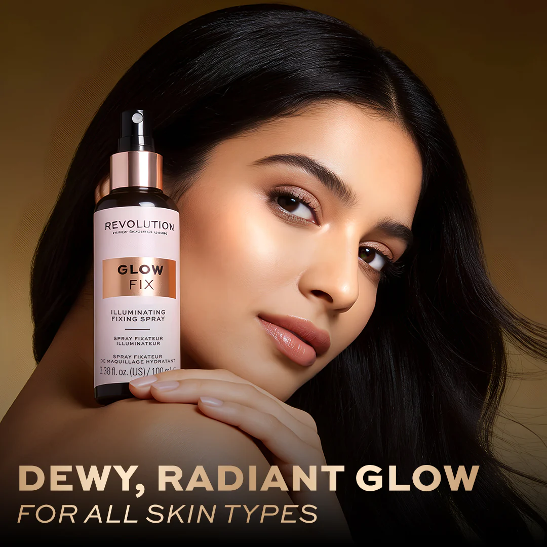 Makeup Revolution Glow fix Illuminating Fixing Spray - Image 10